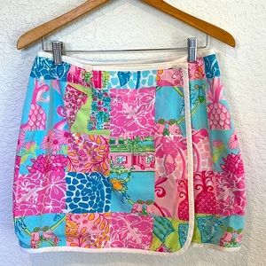 Vintage White Label Lilly Pulitzer Reversible Wrap Skirt